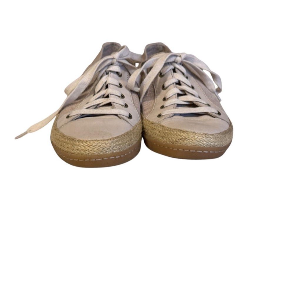 Born Women’s Natural Canvas/Leather Lace up Corfield Sneaker Size 9M - Picture 4 of 8